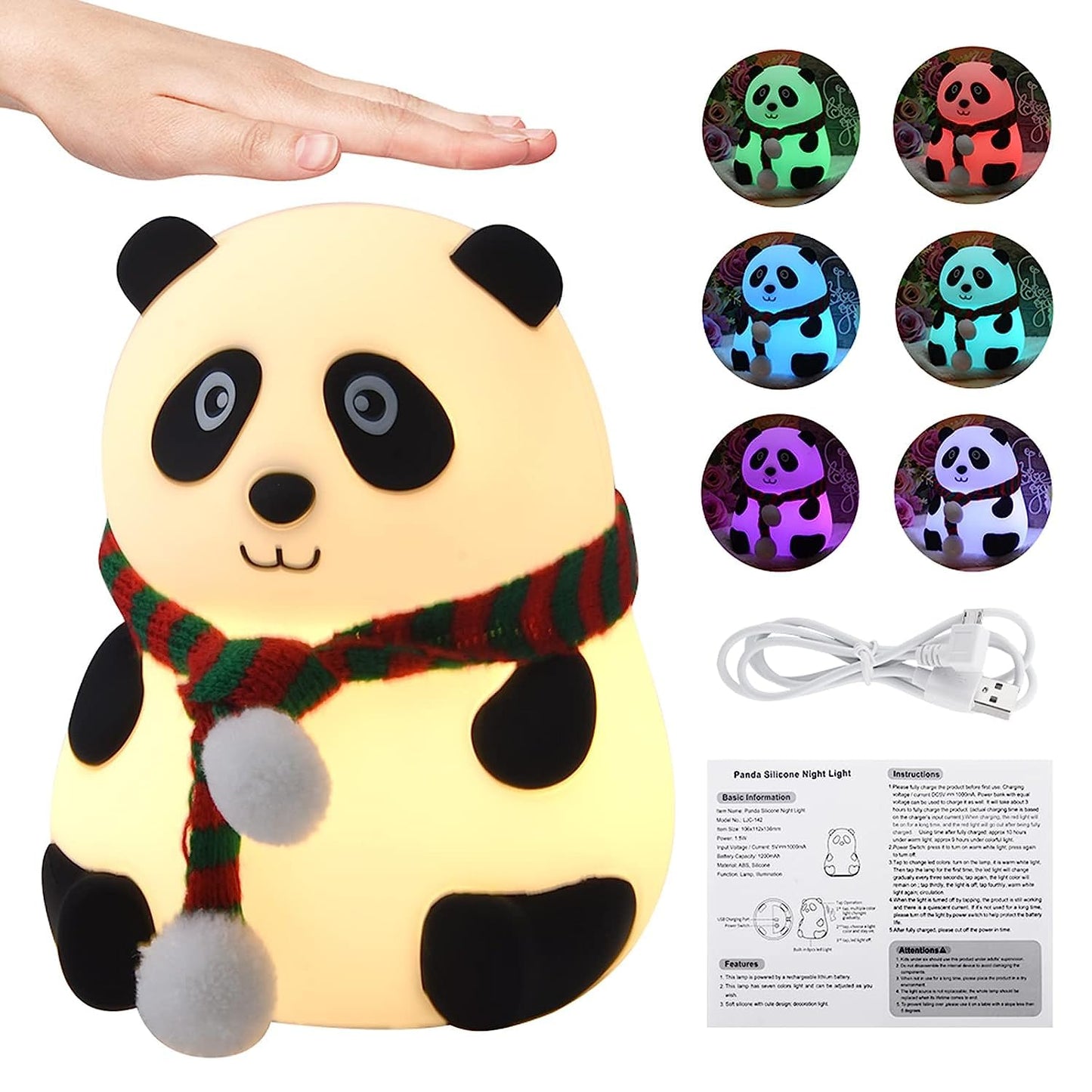 Pand Touch Silicone Lamp, Birthday Gift for Girls and Boys, Panda Light Lamp, Kids Night Light | Gifts for Woman | Valentine Gift